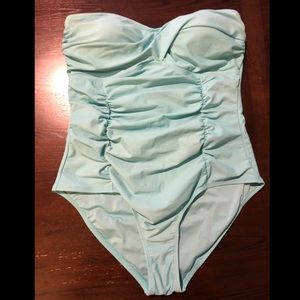 Mint green strapless 2X one piece suit forever 21+